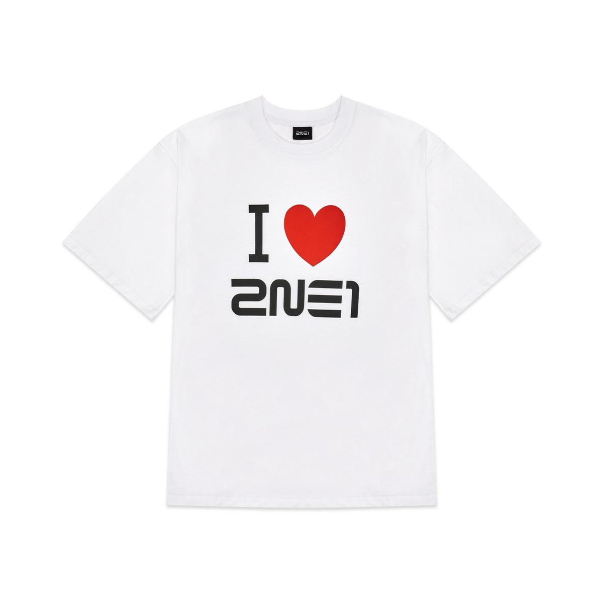 2NE1 サイン入りTシャツ 2NE1 - [WELCOMEBACK] (OFFICIAL MD I LOVE T-SHIRT_WHITE