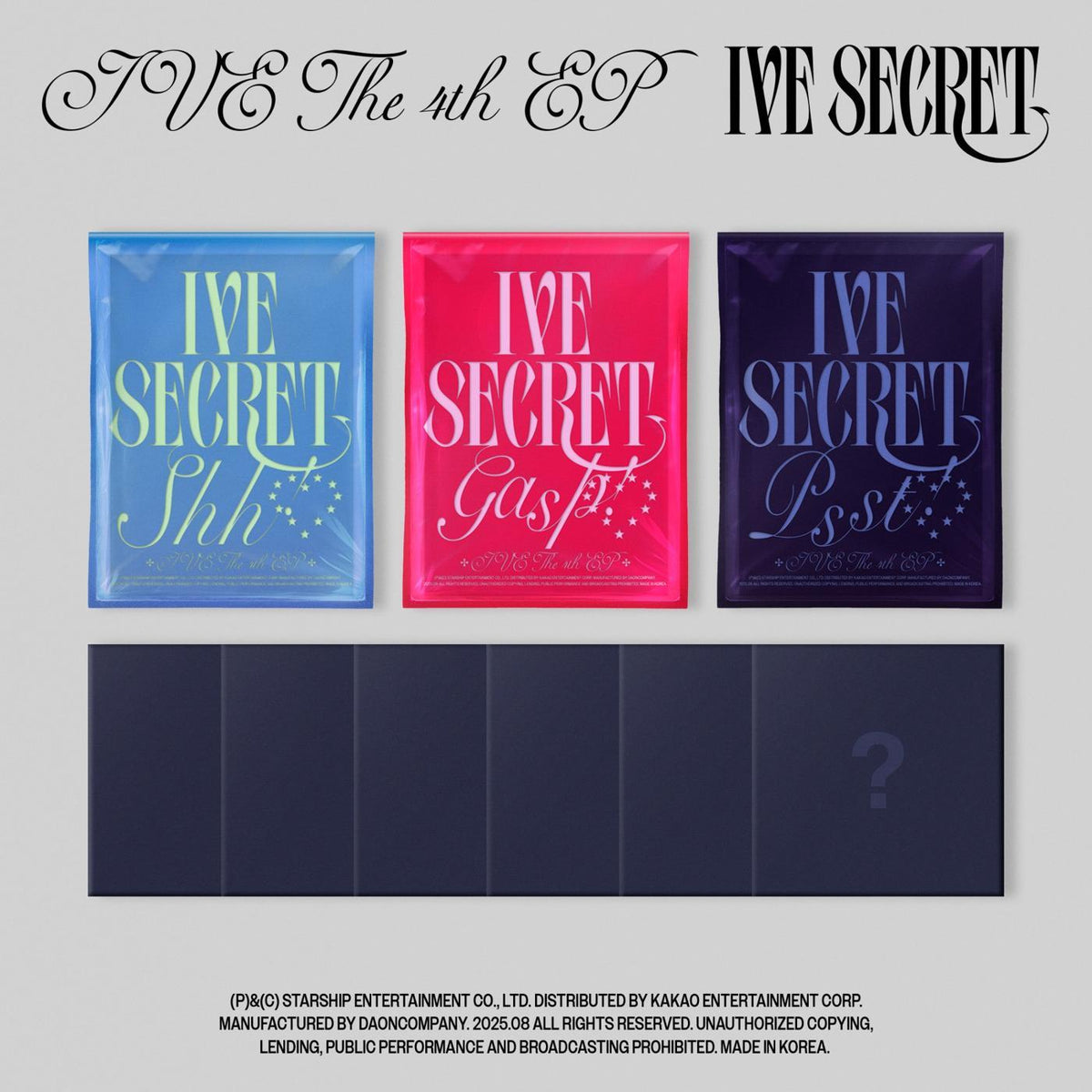 IVE - [IVE SECRET] 4th Mini Album 9 Version SET (3 SET + 6
