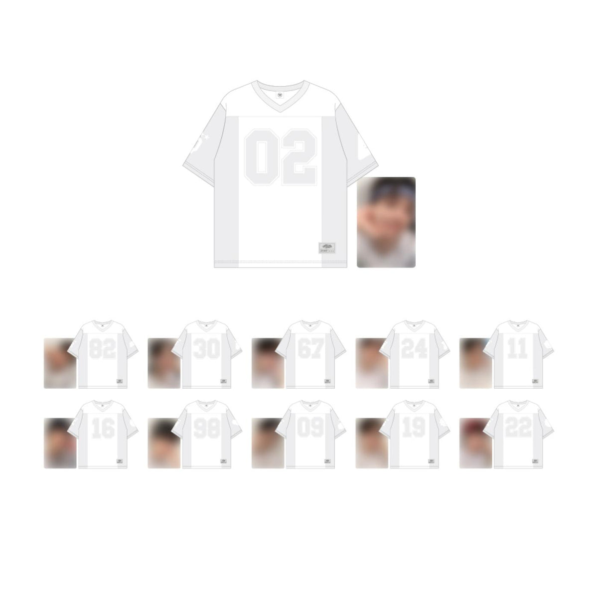 THE BOYZ ZENERATION RUGBY T SHIRT ヨンフン THE BOYZ ZENERATION RUGBY T SHIRT ヨンフン