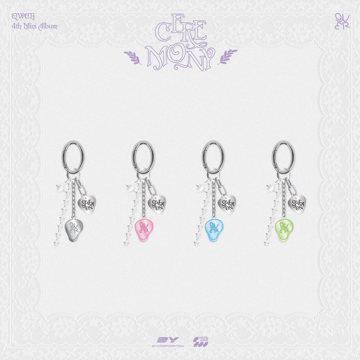 QWER POPUP MD ヒナ CEREMONY キーリング 新品未開封 QWER - [CEREMONY] (4TH MINI ALBUM POP-UP MD IN-EAR KEYRING