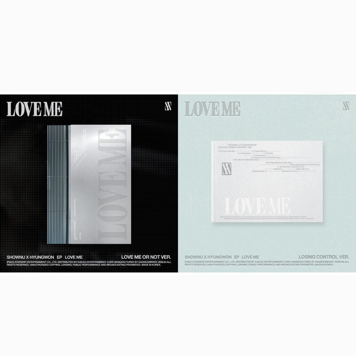 SHOWNU X HYUNGWON - [LOVE ME] EP Album 2 Version (LOVE ME OR NOT +