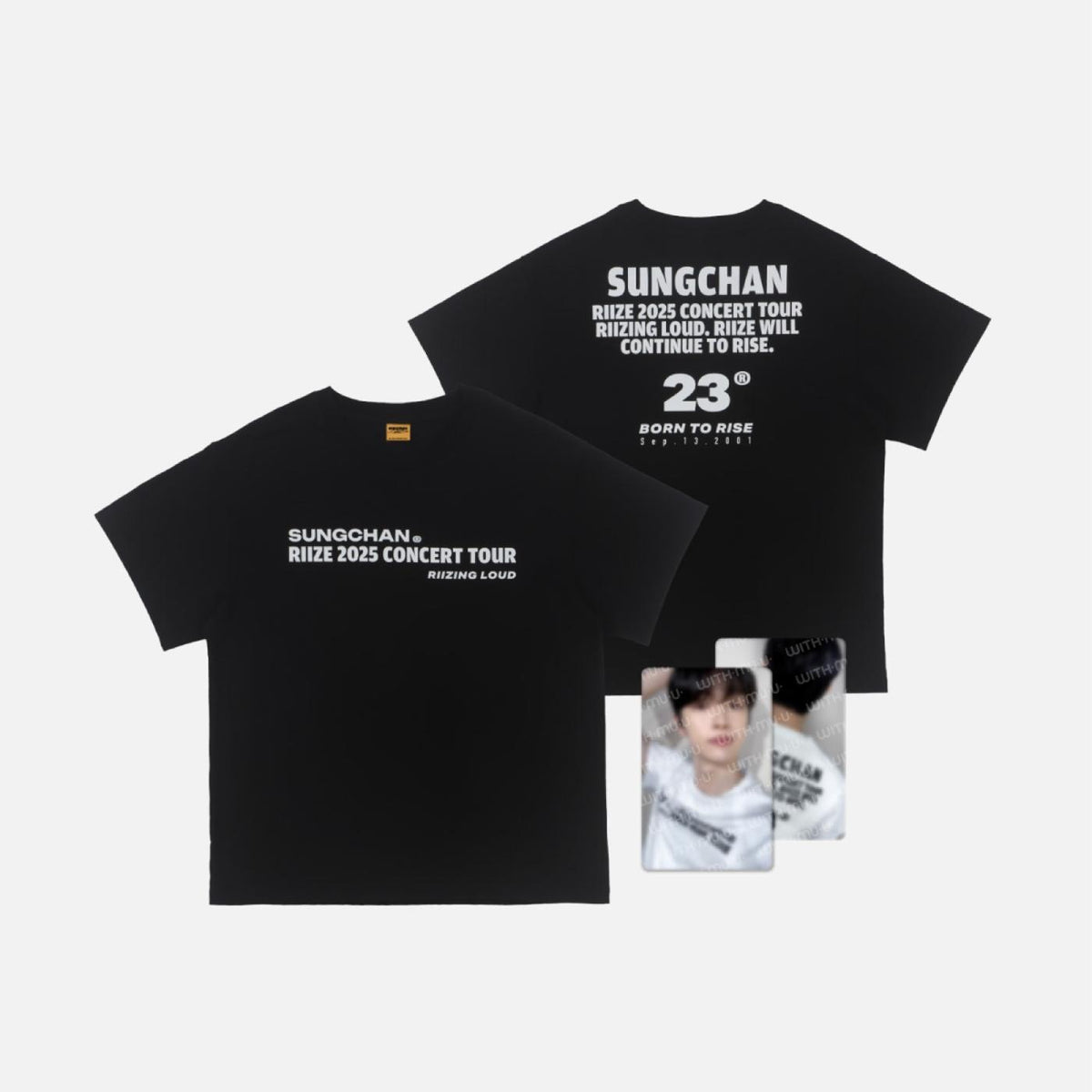 RIIZE LOUD ソウルコン Tシャツ 白 ウンソク トレカセット RIIZE - [RIIZING LOUD] 2025 CONCERT TOUR OFFICIAL MD T-SHIRT SET