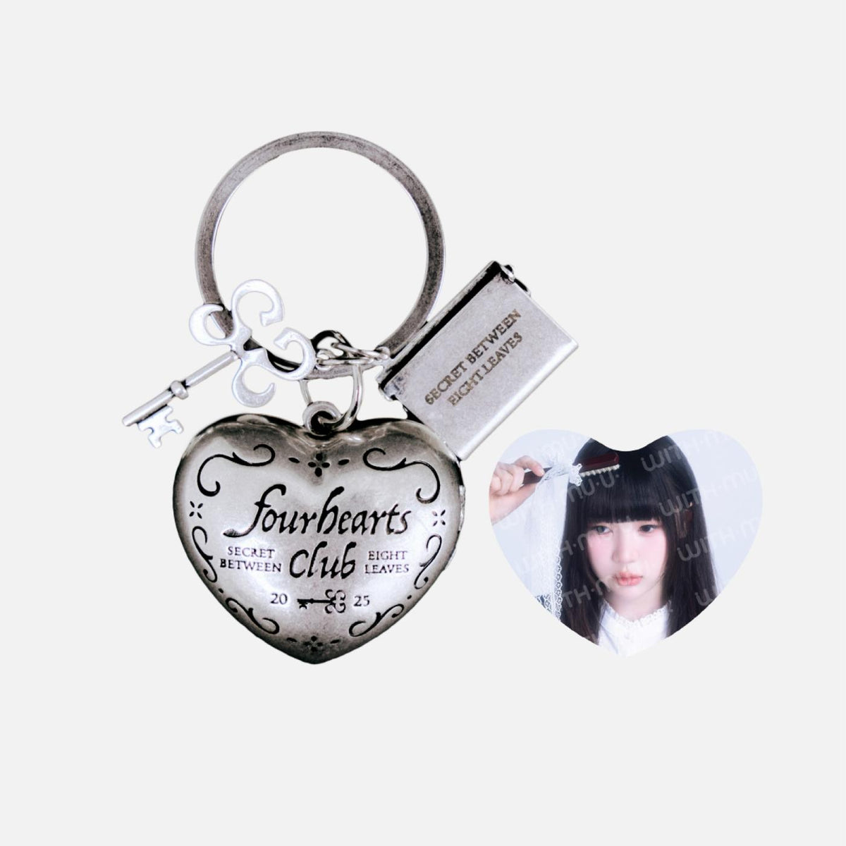 Hearts2Hearts SLIDE MOUNT KEY RING ジウ Hearts2Hearts - [Four Hearts Club] OFFICIAL MD HEART PENDANT