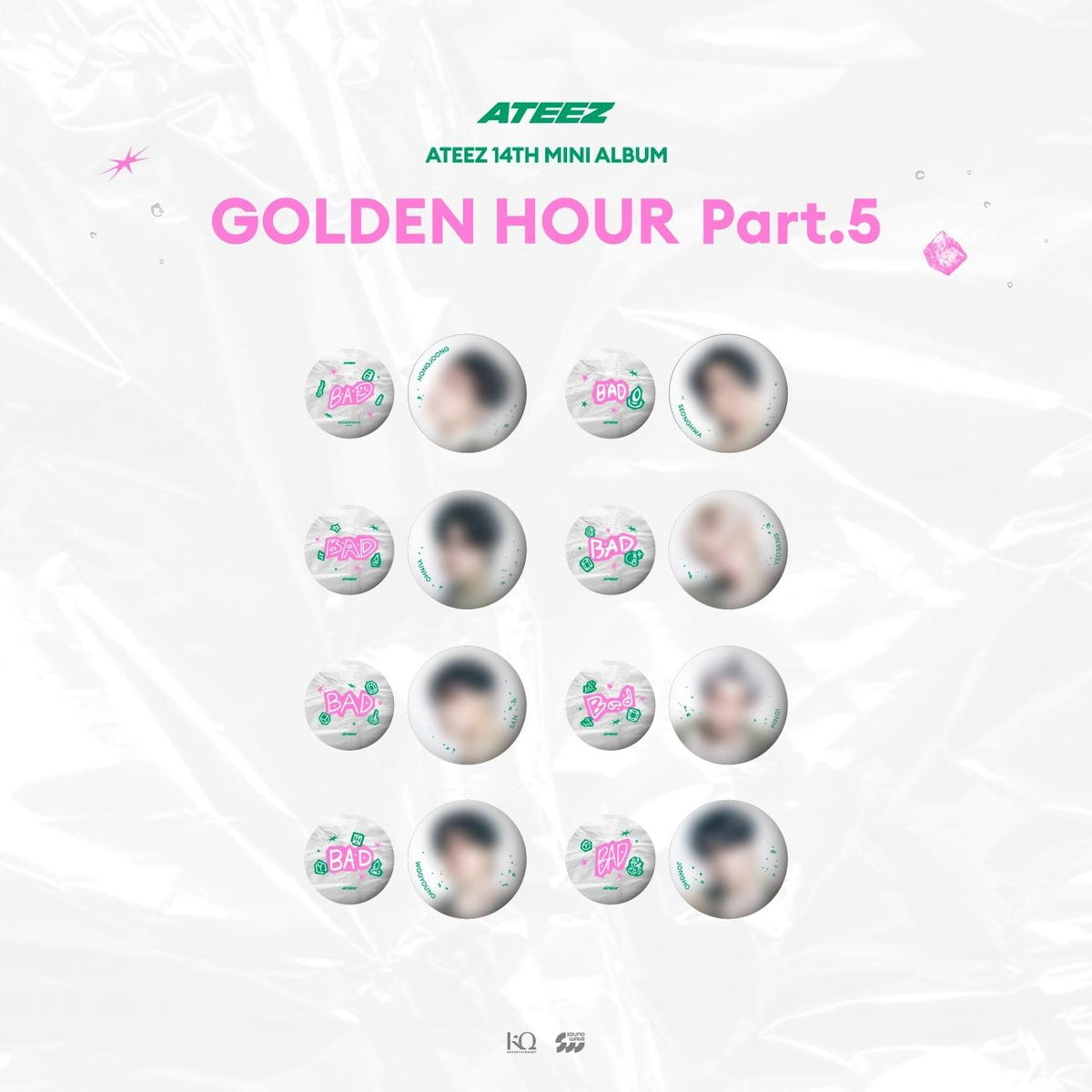 ATEEZ - [GOLDEN HOUR : Part.5] (POP-UP STORE MD CAN BADGE SET