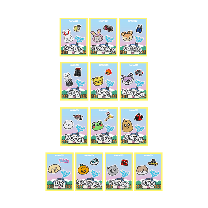 SEVENTEEN JEONGHAN NANA bnb ワッペン　キーホルダー SEVENTEEN - [NANA bnb] (OFFICIAL MD Velcro Patch Set (4 PCS