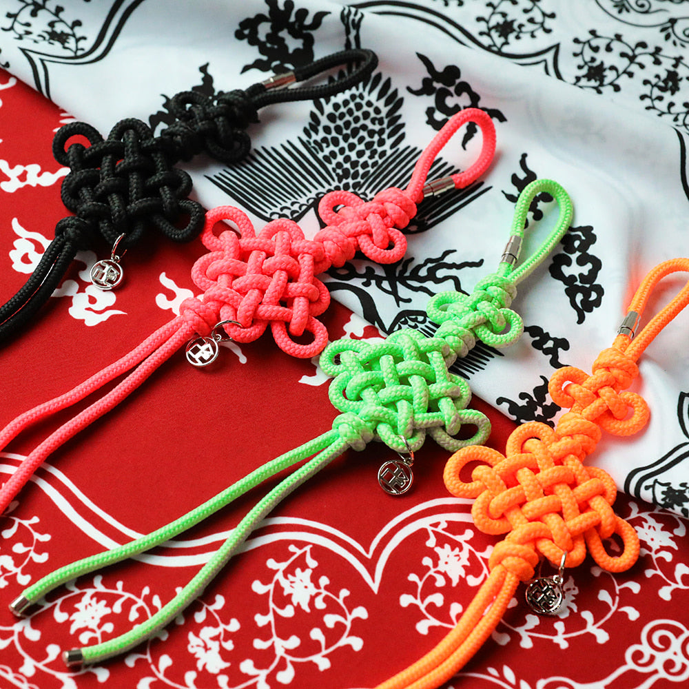 LEESLE Rope Chrysanthemum Knot Keyring Ornament