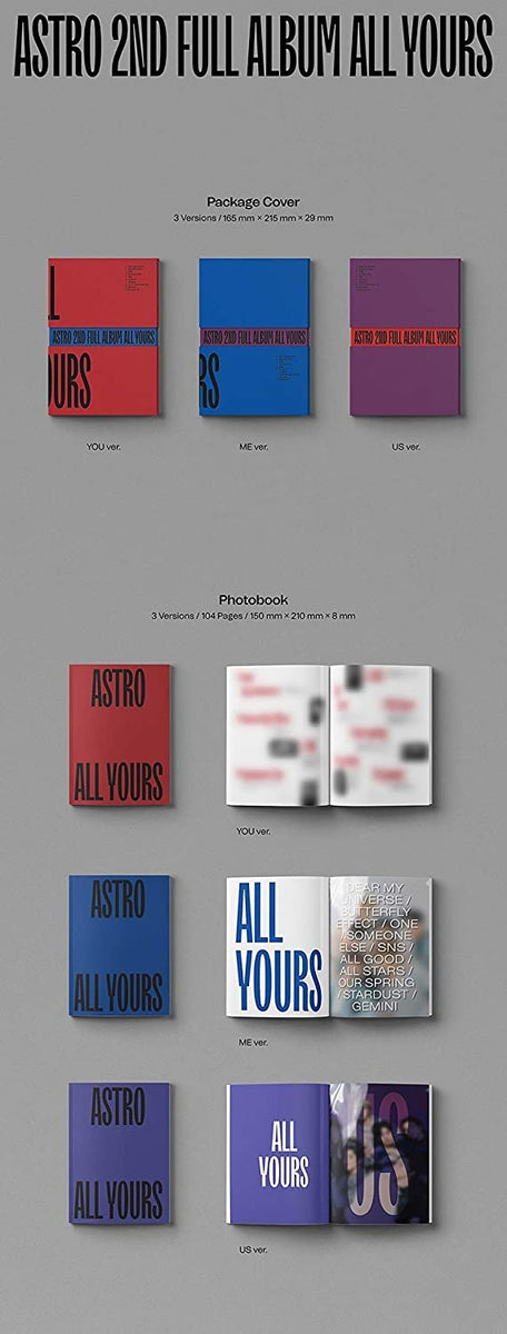 開封済み All Yours: ASTRO Vol.2 メンバーサイン付き Astro - [All Yours] (2nd Album RANDOM Version) – kpopalbums.com