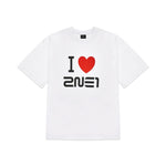 2NE1 - [WELCOMEBACK] OFFICIAL MD  I LOVE T-SHIRT_WHITE