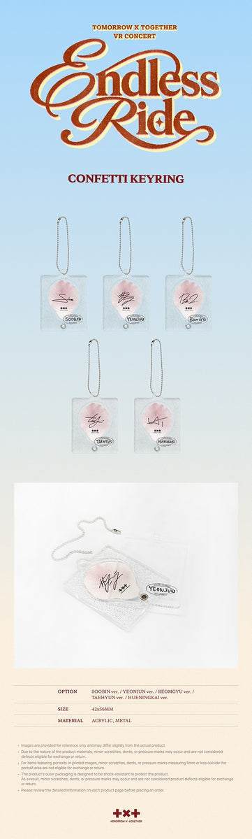 TXT - [VR CONCERT：Endless Ride] (OFFICIAL MD Confetti Keyring