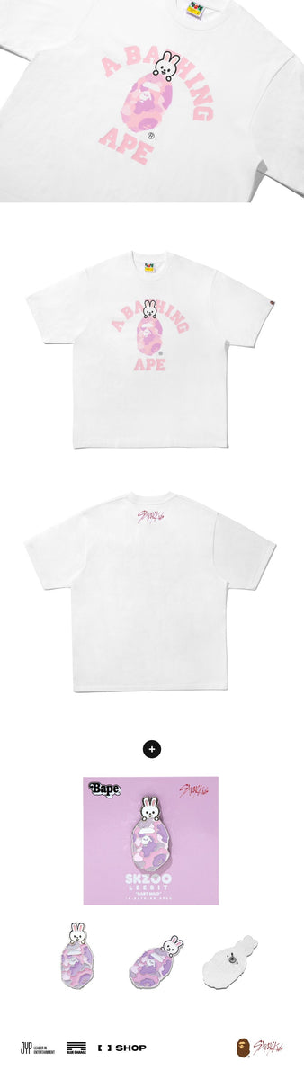 Stray Kids - [BAPE X Stray Kids] (MD Leebit COLLEGE TEE M + METAL