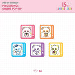 (PRE-ORDER) APINK - [PINGDOONGS ONLINE POP-UP] 15th ANNIVERSARY MD SCREEN CLEANER STICKER SET