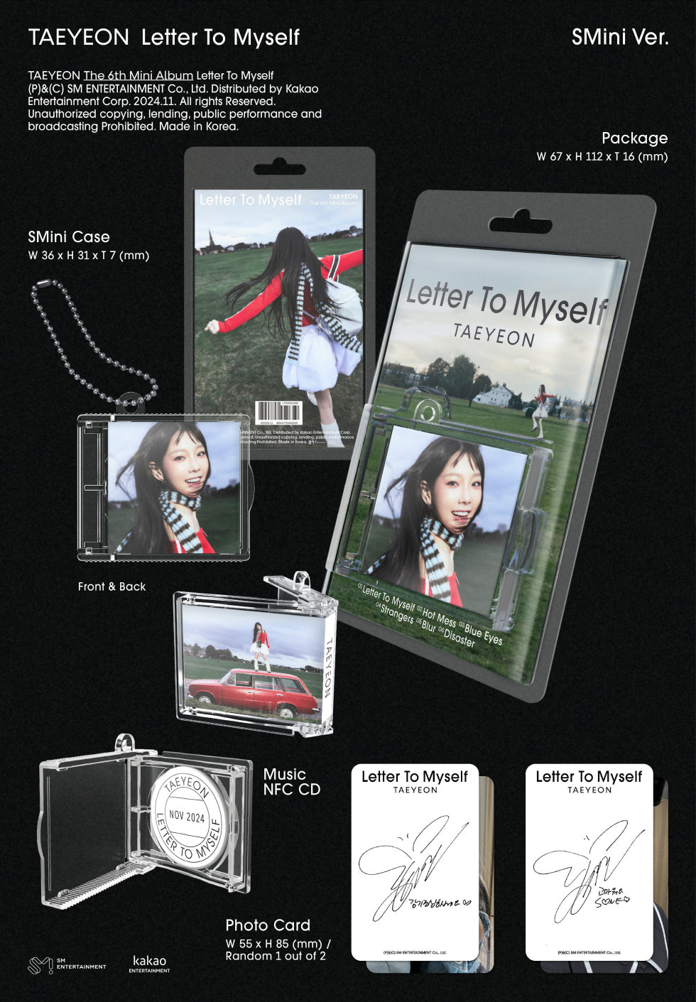 *Album specifications - Cover: 1 type - Keyring ball chain: 1 type - Music NFC CD: 1 type - Photocard: Randomly insert 1 o...