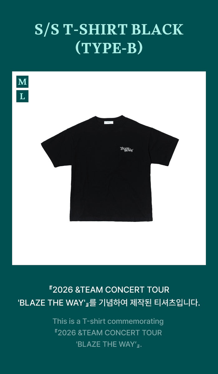 &TEAM - [BLAZE THE WAY] 2026 CONCERT TOUR OFFICIAL MD S/S T-SHIRT