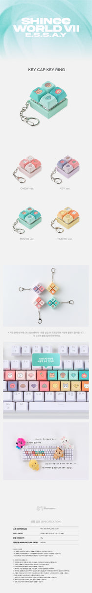 SHINee - [E.S.S.A.Y] WORLD VII OFFICIAL MD KEY CAP KEY RING
