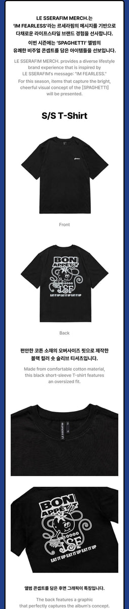 LE SSERAFIM - [SPAGHETTI] (OFFICIAL MD S/S T-Shirt) – kpopalbums.com