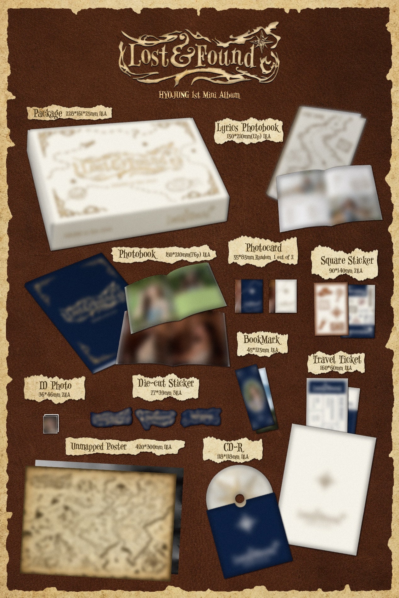 *Album specifications - Package: 228*161*25mm / 1 type - Photobook : 150*210mm / 1 type - Lyrics Photobook : 150*210mm / 1...