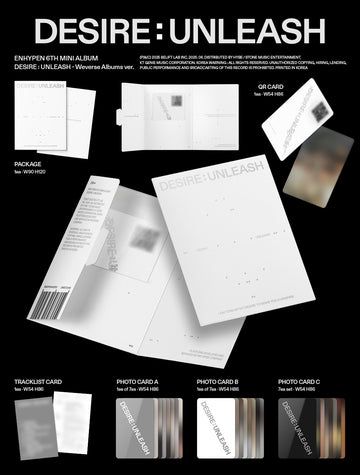 (PRE-ORDER) ENHYPEN - [DESIRE : UNLEASH] 6th Mini Album WEVERSE ALBUMS Version