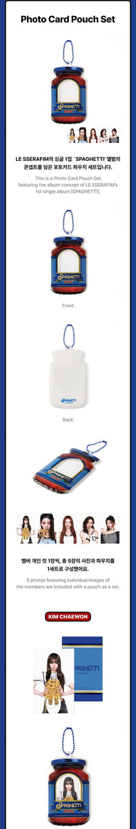 LE SSERAFIM - [SPAGHETTI] (OFFICIAL MD Photo Card Pouch Set (Mini