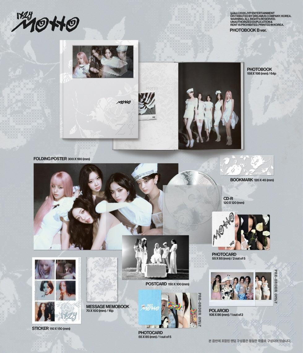 ITZY - [MOTTO] Mini Album PHOTOBOOK 3 Version SET – kpopalbums.com