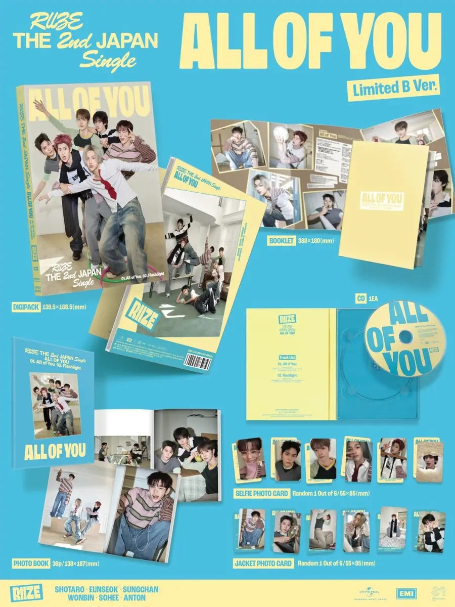 RIIZE - [ALL OF YOU] JAPAN Single Album LIMITED B (CD + PHOTOBOOK