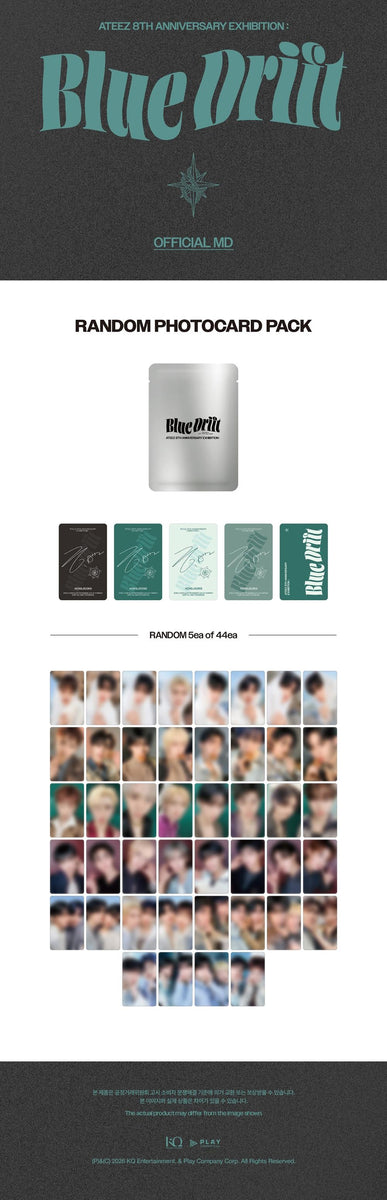 ATEEZ - [BLUE DRIFT] 8TH ANNIVERSARY EXHIBITION MD RANDOM