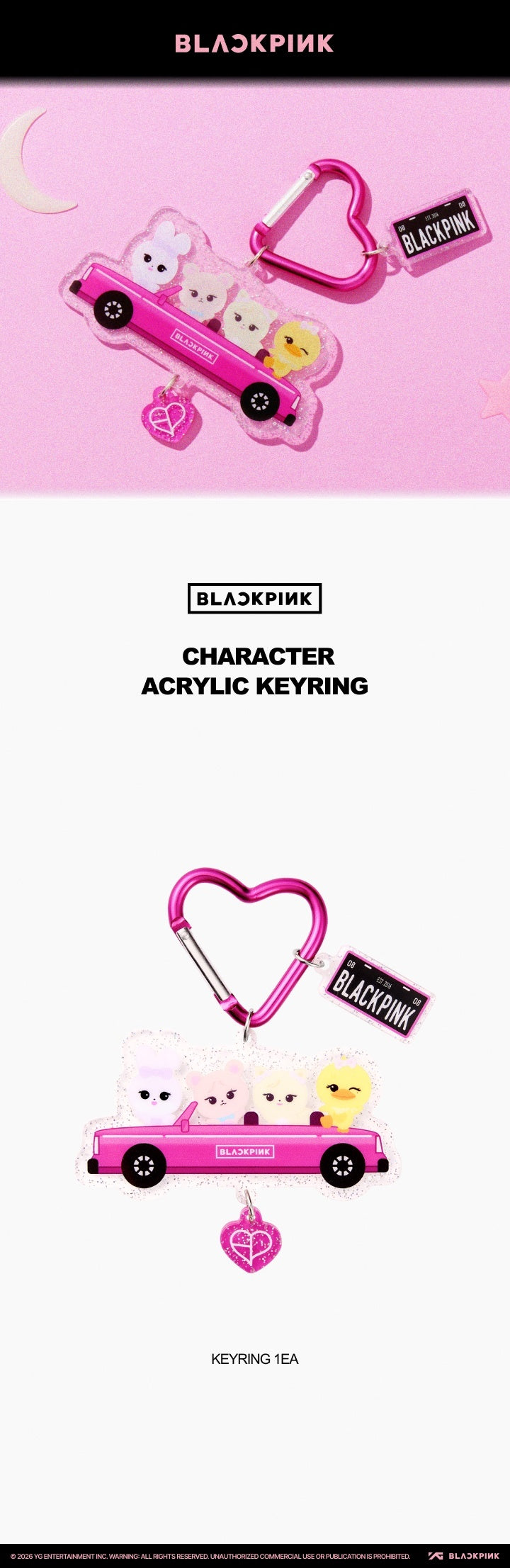 【ソウルポップアップ限定】BLACKPINK キーホルダー　jump 4体セット BLACKPINK - [JUMP POPUP] (OFFICIAL MD CHARACTER LENTICULAR KEYRING