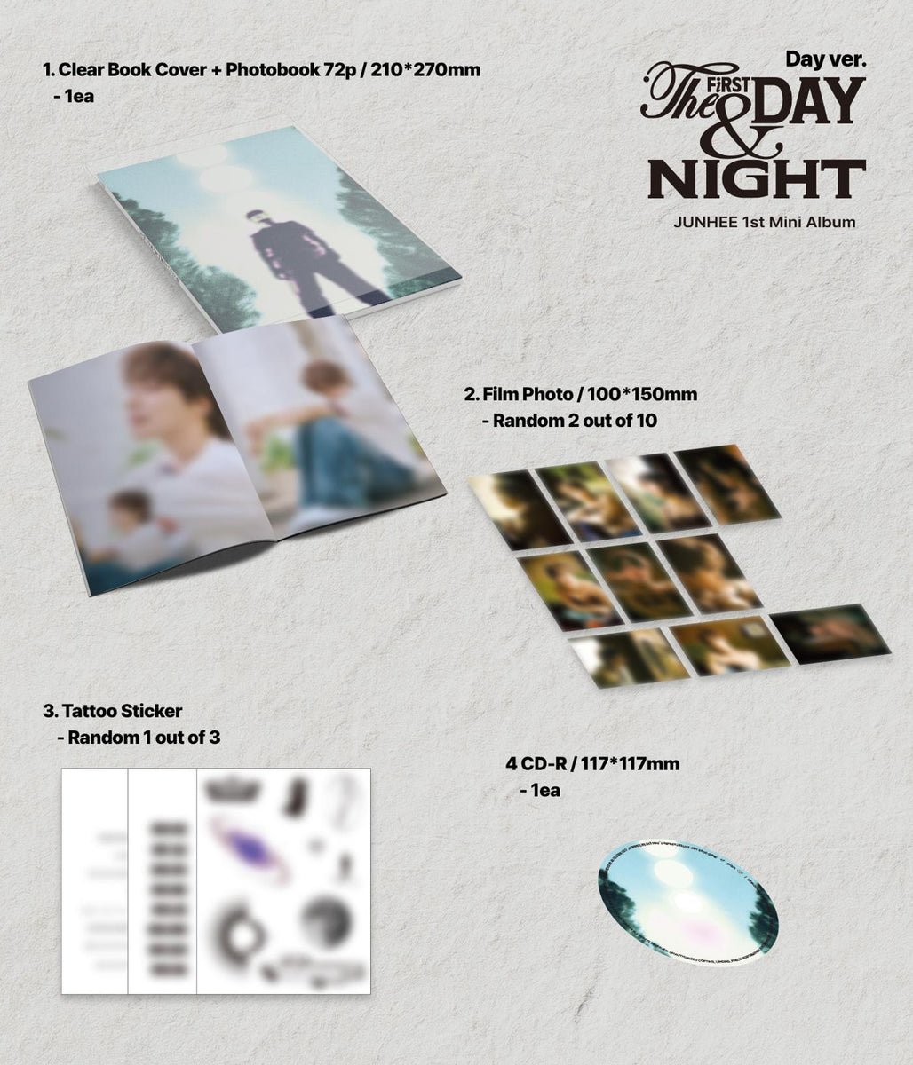 JUNHEE - [THE FIRST DAY & NIGHT] 1st Mini Album 2 Version SET