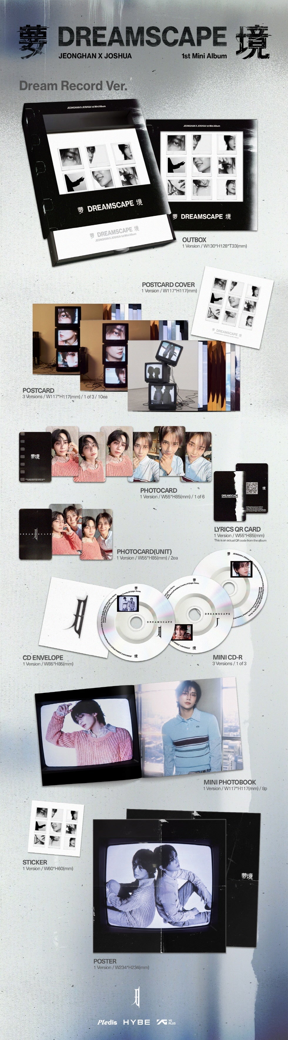 SEVENTEEN JEONGHANジョンハン　DREAM 特典封入コンプセット JEONGHAN X JOSHUA (SEVENTEEN) - [DREAMSCAPE] 1st Mini Album DREAM