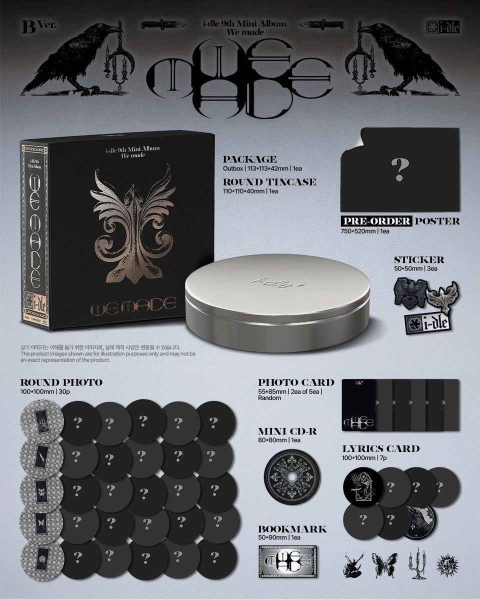 I-DLE - [WE MADE] 9th Mini Album 2 Version (MONO+CROW) SET