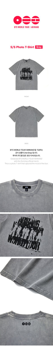 BTS - [ARIRANG 2nd Drop] (WORLD TOUR MD S/S Photo T-Shirt (Gray