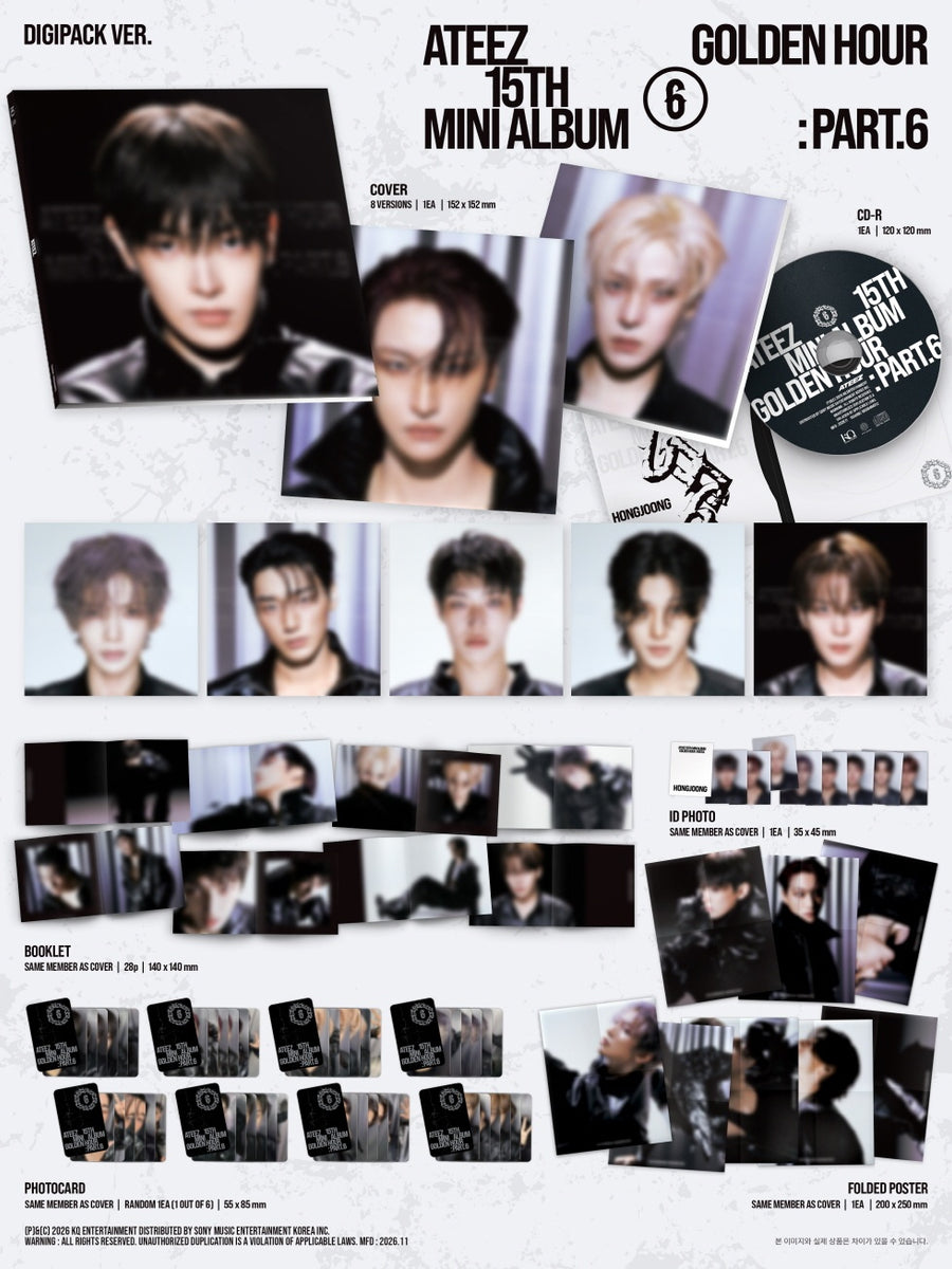 ATEEZ - [GOLDEN HOUR : PART.6] 15th Mini Album DIGIPACK SEONGHWA
