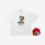 (PRE-ORDER) Stray Kids - [BAPE X Stray Kids] MD Wolf Chan BABY MILO TEE M + SCRUNCHIES (RED) SET