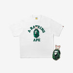 (PRE-ORDER) Stray Kids - [BAPE X Stray Kids] MD FoxI.Ny COLLEGE TEE M + METAL PINS (GREEN) SET