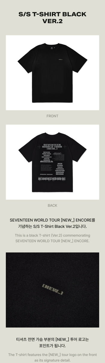 SEVENTEEN - [NEW_] (WORLD TOUR ENCORE OFFICIAL MD S/S T-Shirt