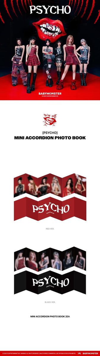 BABYMONSTER - [PSYCHO] (OFFICIAL MD MINI ACCORDION PHOTO BOOK