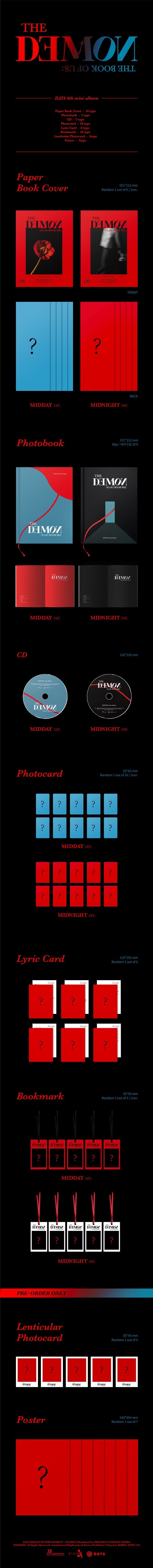 Day6 - [The Book Of Us:The Demon] (6th Mini Album MIDDAY Version
