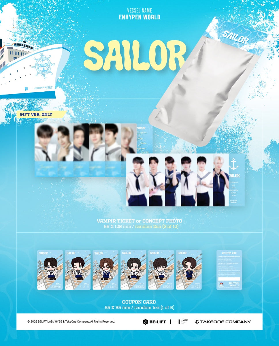 ENHYPEN - [WORLD COUPON CARD COLLECTION] SAILOR GIFT Version