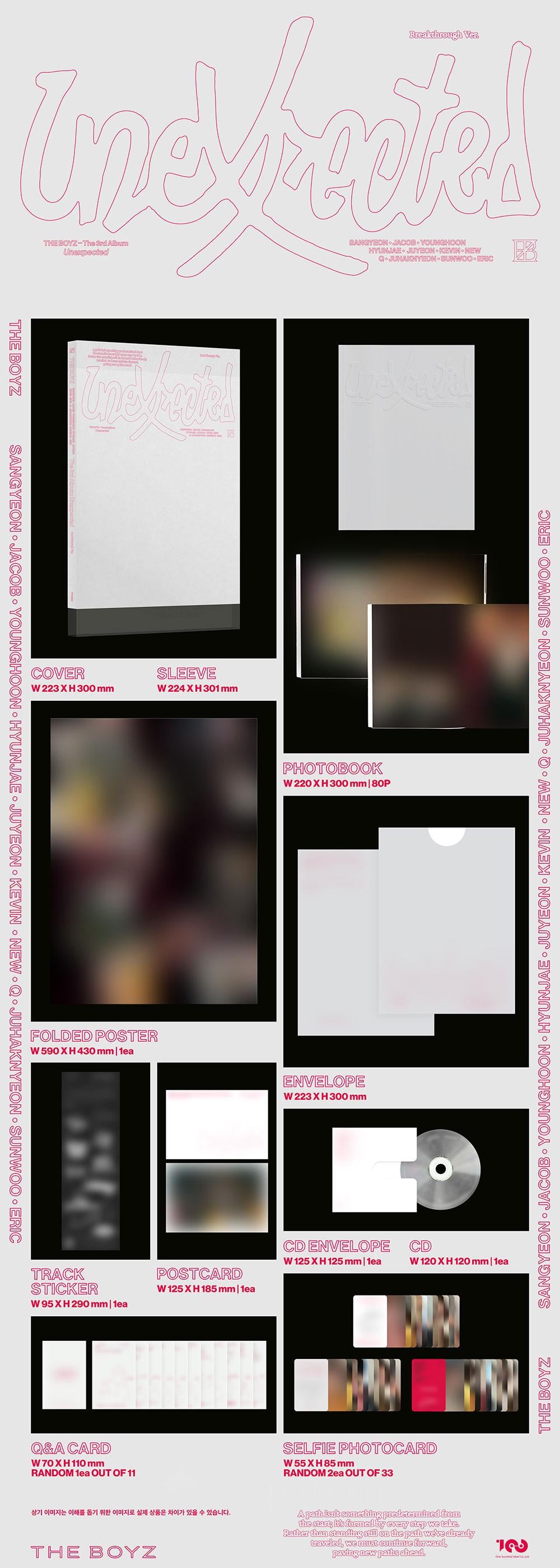 THE BOYZ - [UNEXPECTED] 3rd Album 3 Version SET – kpopalbums.com