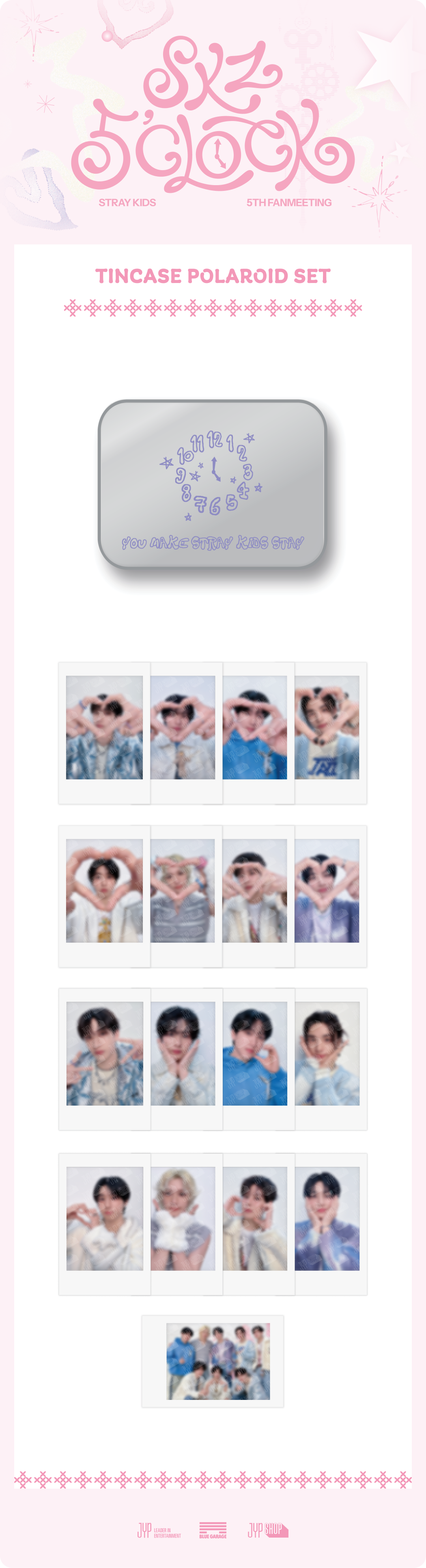 Stray Kids - [SKZ 5'CLOCK] OFFICIAL MD TINCASE POLAROID SET