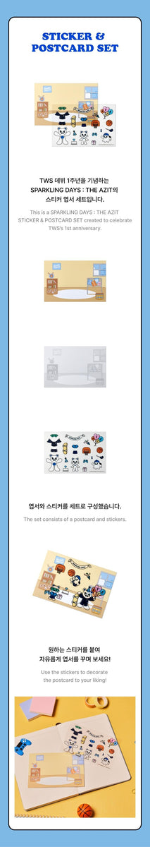 TWS - [SPARKLING DAYS : AZIT] (OFFICIAL MD STICKER & POSTCARD SET