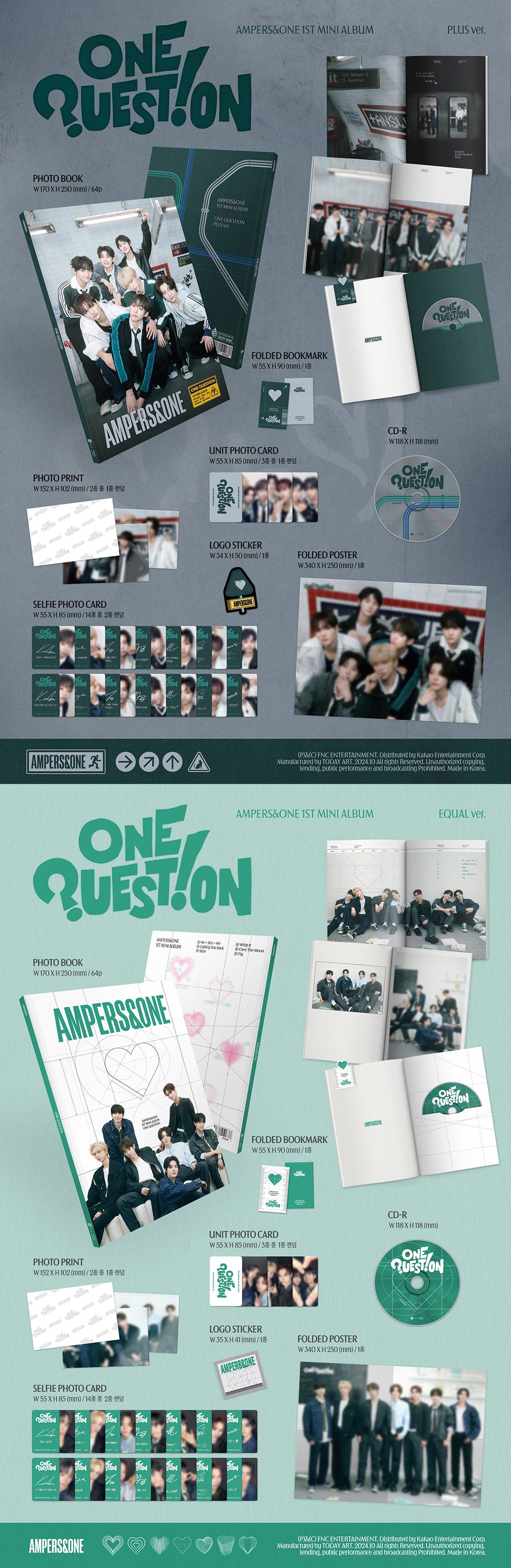 Amazon.com: AMPERS&ONE - One Question 1st Mini Album (2 ver
