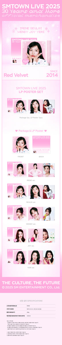 Red Velvet - [SMTOWN LIVE 2025 TOUR] OFFICIAL 2ND MD LP POSTER SET