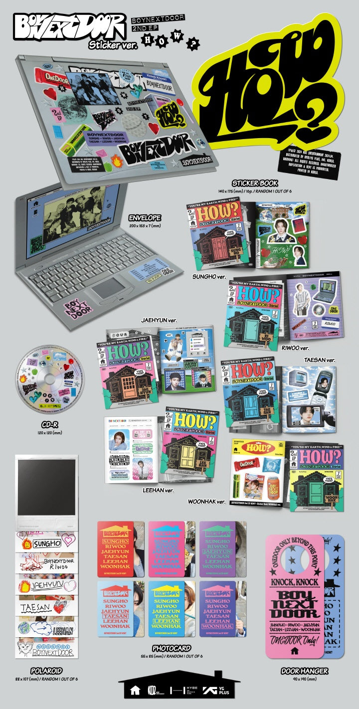 1 CD 1 Sticker Book 1 Polaroid (random out of 6 types) 1 Photo Card (random out of 6 types) 1 Door Hanger