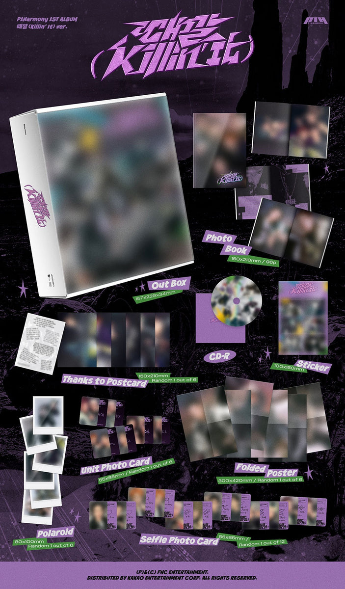 P1HARMONY - [KILLIN' IT / 때깔] 1st Regular Album 2 Version SET