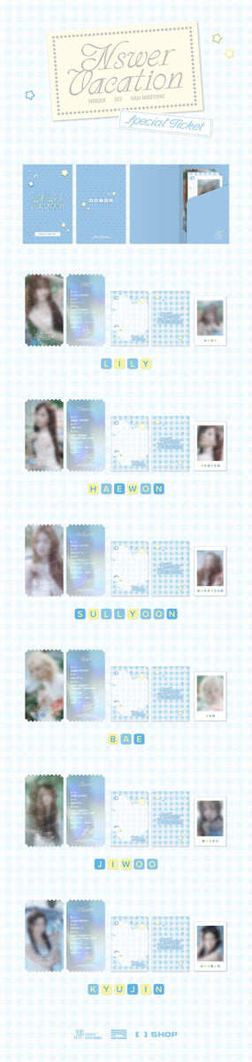 NMIXX - [NSWER VACATION] FANMEETING MD SPECIAL TICKET – kpopalbums.com