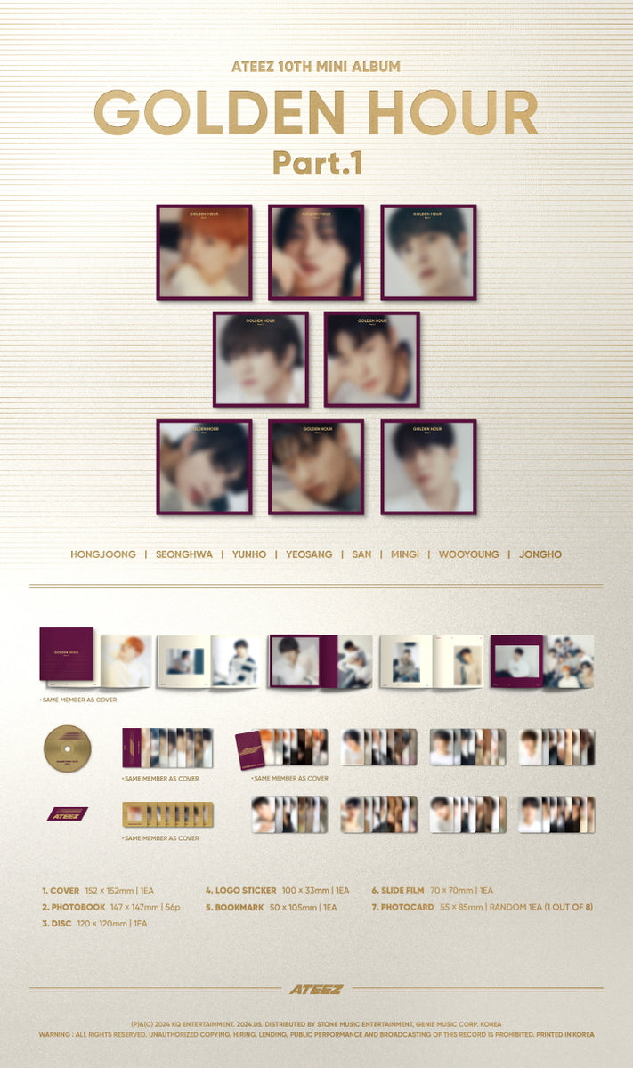 ATEEZ - GOLDEN HOUR: Part.1 - Pop-up Exclusive – Kawaii Gifts