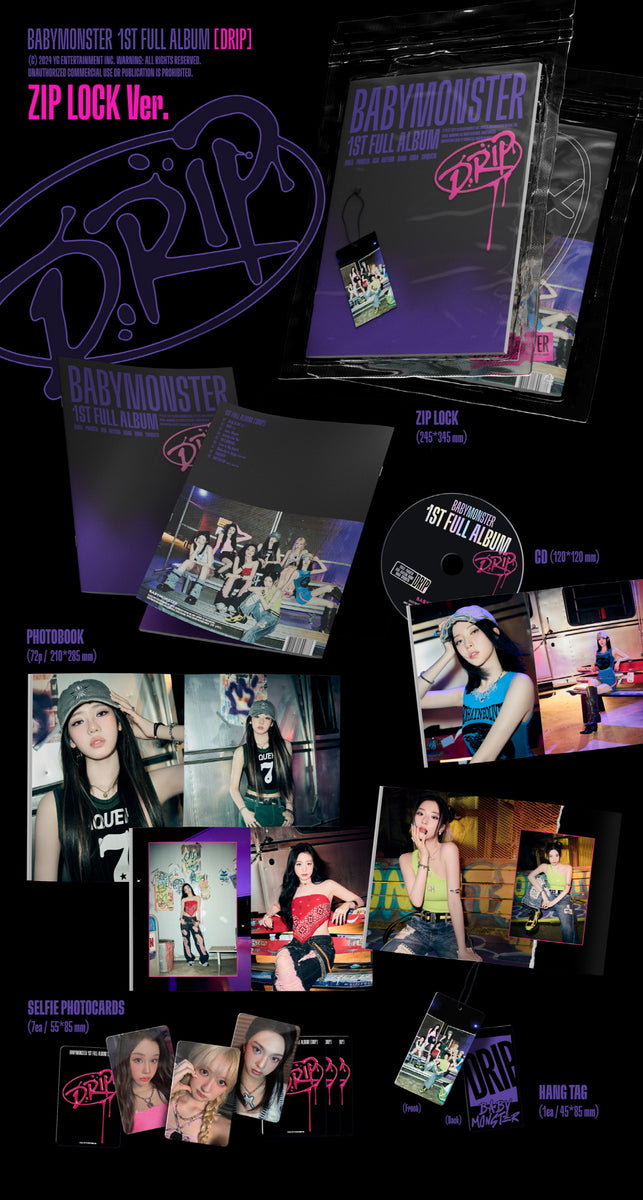 Amazon.com: BABYMONSTER - 1ST FULL ALBUM [DRIP] (YG TAG ver