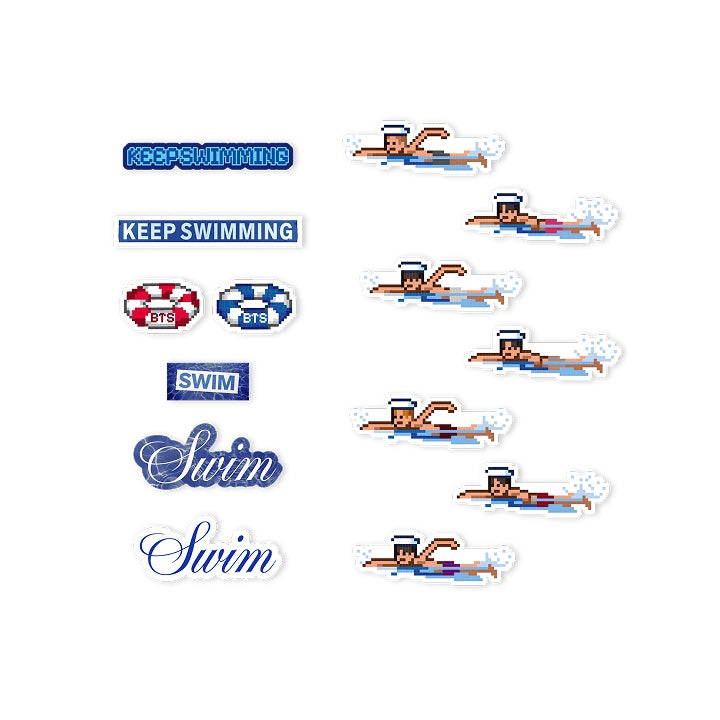 BTS - [SWIM] OFFICIAL MD Sticker Set – kpopalbums.com