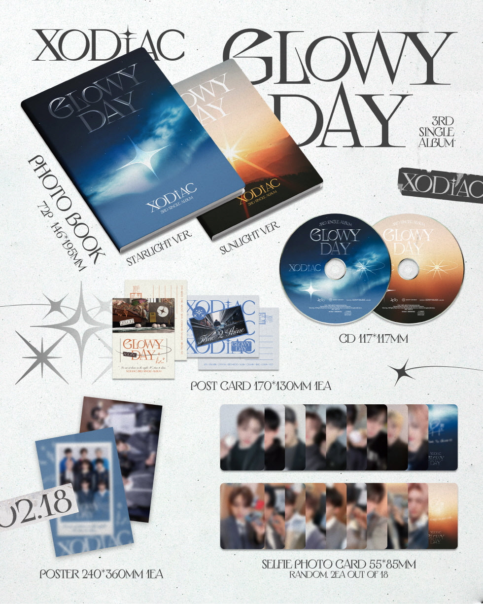 1 CD
1 Photobook(72 pages)
1 Post Card
1 Poster 
2 Selfie Photo Cards (random out of 18 types)