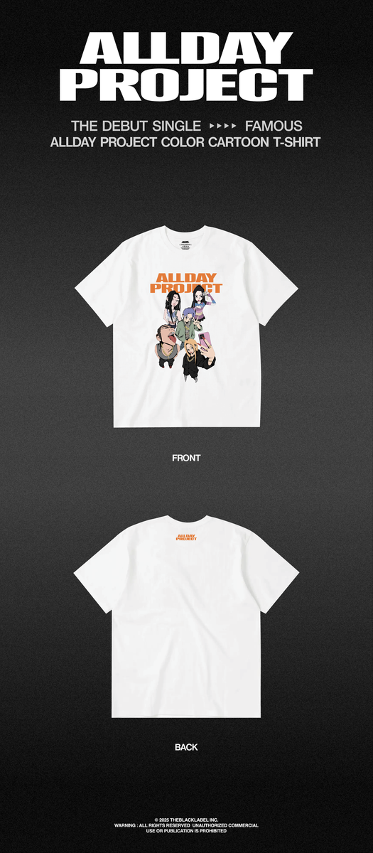 ALLDAY PROJECT - [FAMOUS] (OFFICIAL MD COLOR CARTOON T-SHIRT